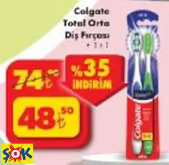 COLGATE TOTAL ORTA DİŞ FIRÇASI 1+1